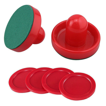 Air Hockey Pushers Set, Home Table Game Replacement Accessories, 2-pack Goalies Pucks 4-pack Felt mallet Slider Pusher