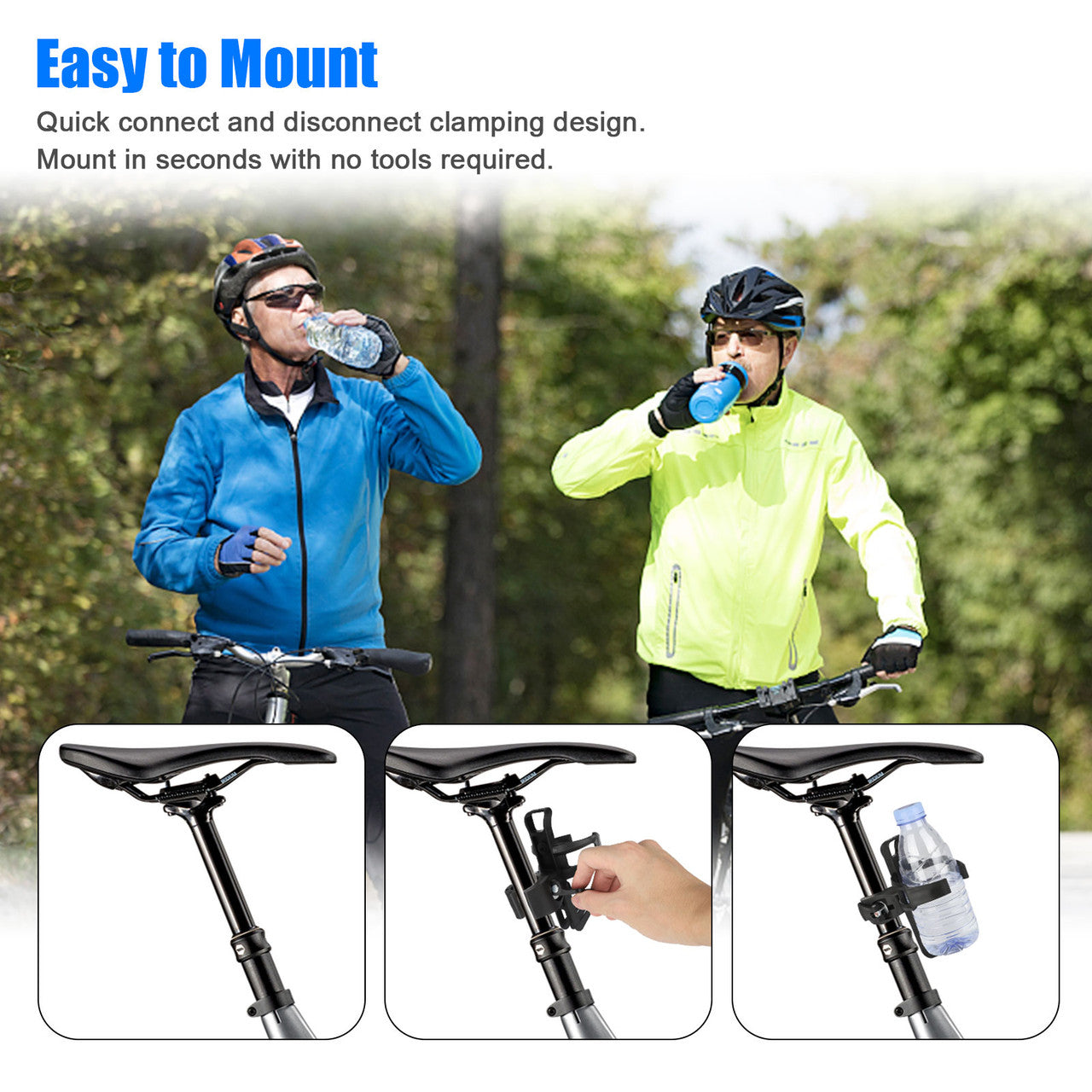 Bike Water Bottle Cup Holder Beverage Drink Cycling Cage Mount Bicycle Handlebar
