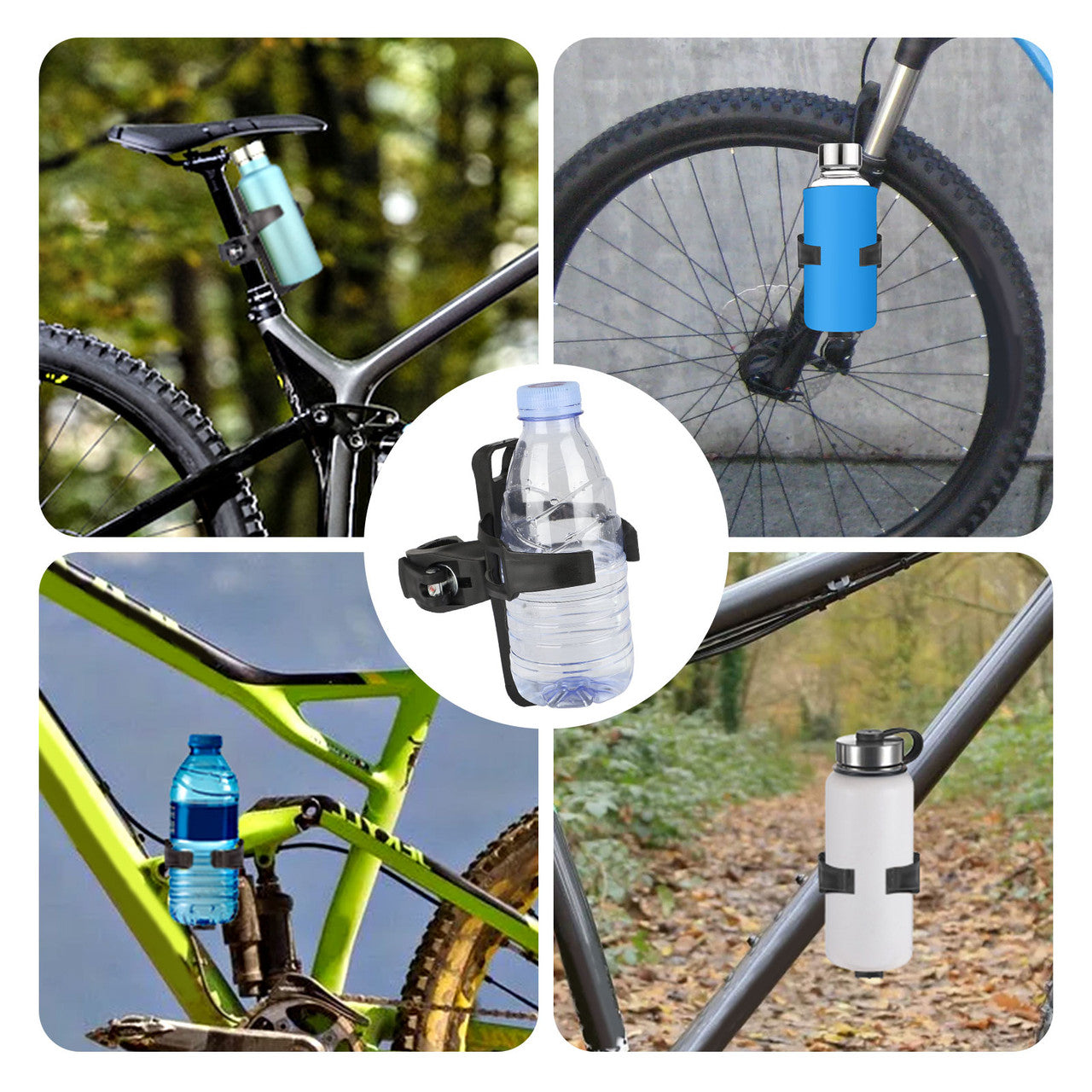 Bike Water Bottle Cup Holder Beverage Drink Cycling Cage Mount Bicycle Handlebar