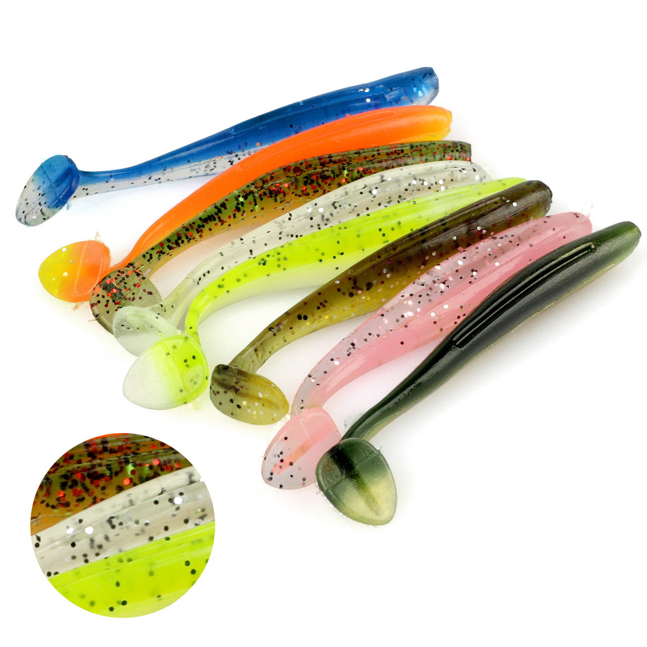 Assorted Mixture Crappie Fishing Lures Baits Tackle Kit for Freshwater or Saltwater, 50pcs