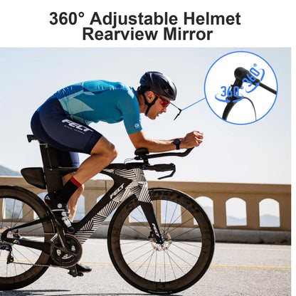 Bicycle Helmet Rear View Mirror with 360 Degree Rotation