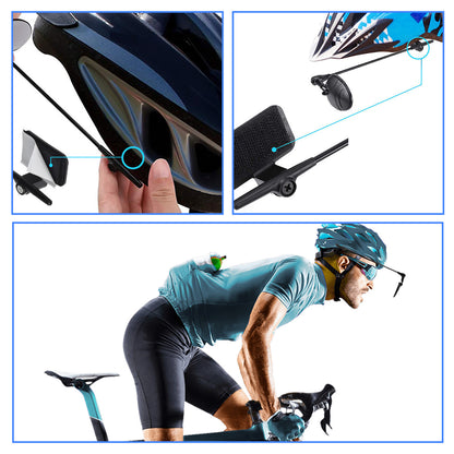 Bicycle Helmet Rear View Mirror with 360 Degree Rotation