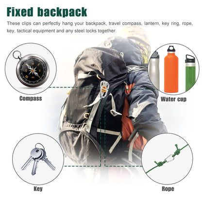 D-shaped silver carabiner for Outdoor Activities and Versatility, 20pcs