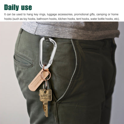 D-shaped silver carabiner for Outdoor Activities and Versatility, 20pcs