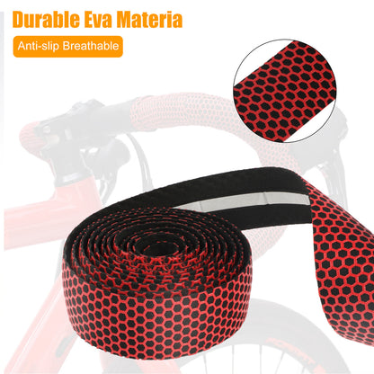 Honeycomb Silicone Handle for Bicycles with Quick Drying Characteristics, Red