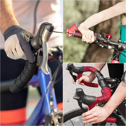 Honeycomb Silicone Handle for Bicycles with Quick Drying Characteristics, Red