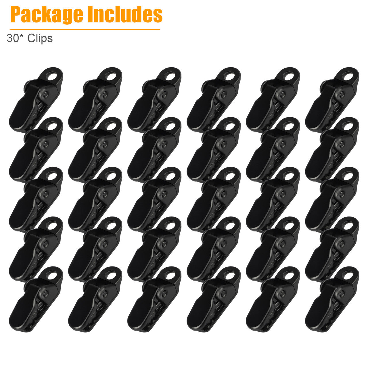 Tent Windproof Fixing Clip for Outdoor Camping, 30PCS