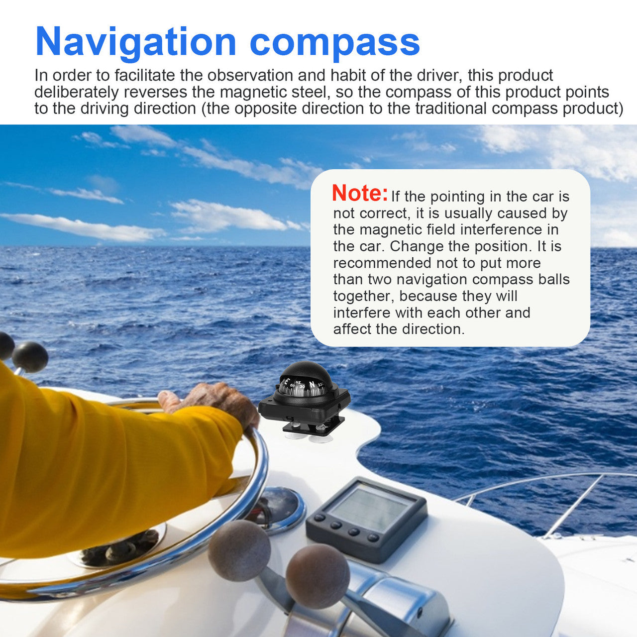 Car Ship Compass with Strong Stability and Multi-Viewing Angle