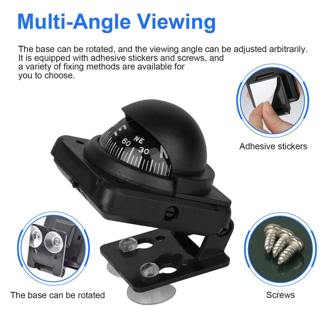 Car Ship Compass with Strong Stability and Multi-Viewing Angle