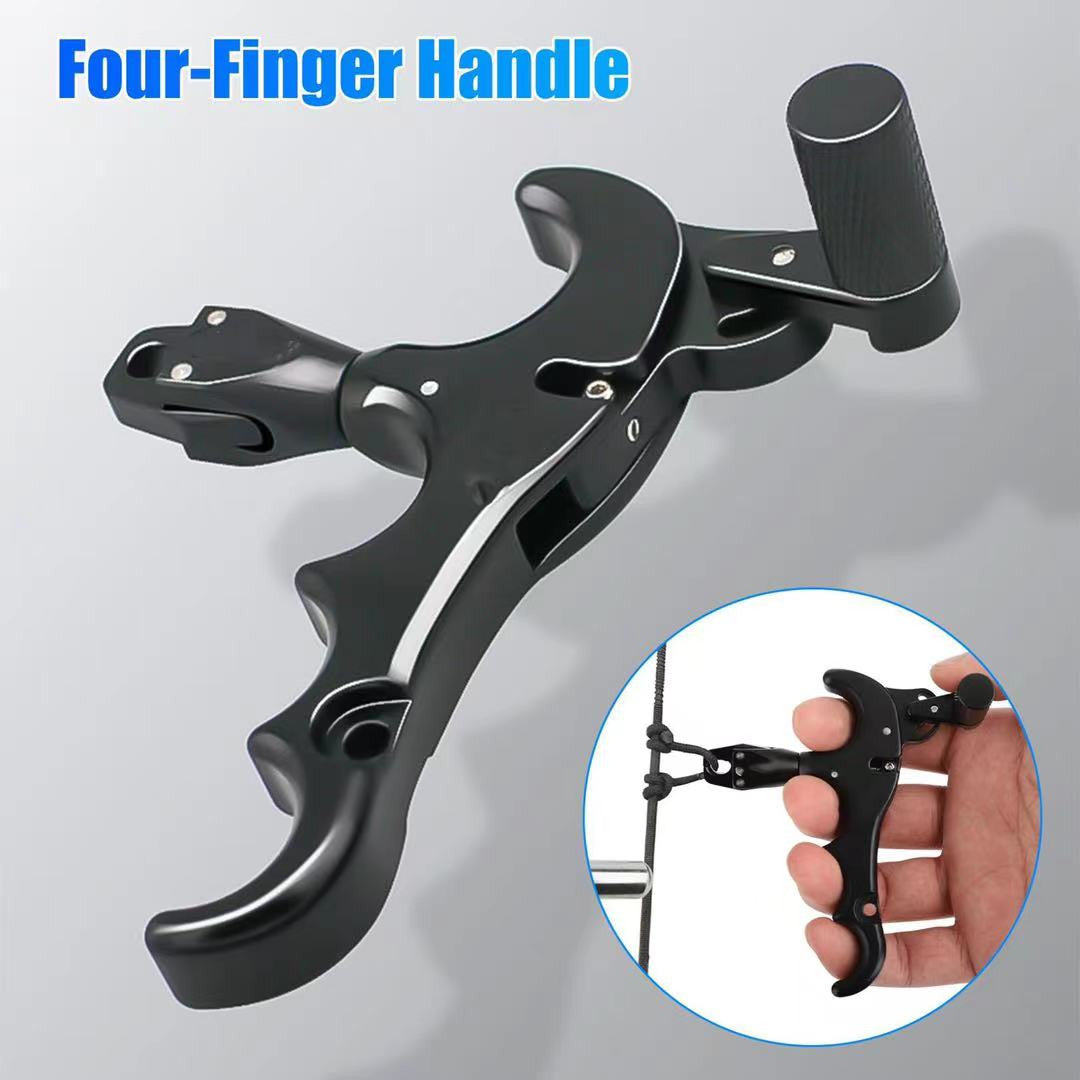 Rotation Release Adjustable Caliper Trigger Grip - Finger Grip Adjustable Archery Release Aids,for Compound Bow (Black)