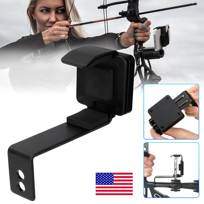 Universal Smartphone Camera Bow Mount Phone Holder - Bow Phone Mount for Compound and Recurve Bow Archery Hunting Shooting Record
