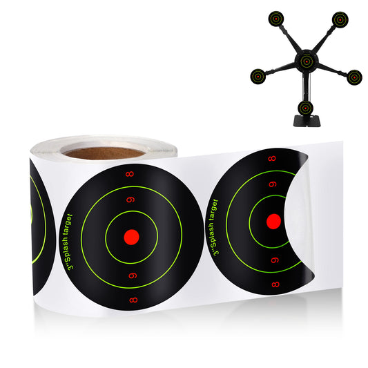 200 Pcs Self-Adhesive Shooting Targets Stickers - Each 3"reactive paper targets Ideal for Shooting , Archery Practice in indoor and outdoor