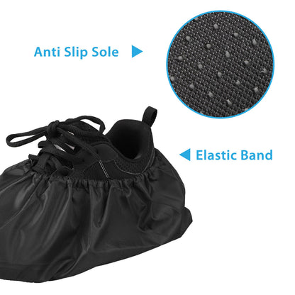 Reusable Boot and Shoe Covers- Water Resistant Non Skid and Washable for Contractors,2 Pairs