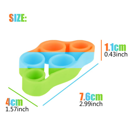 3x Finger Stretcher Hand Resistance Bands Grip Strength Exercise Trainer Workout