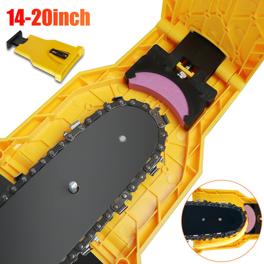 Chainsaw Sharpener-Portable Chain Saw Blade Sharpener, Universal Fast-Sharpening Stone Grinder Tools for 14/16/18/20 Inch (Yellow）