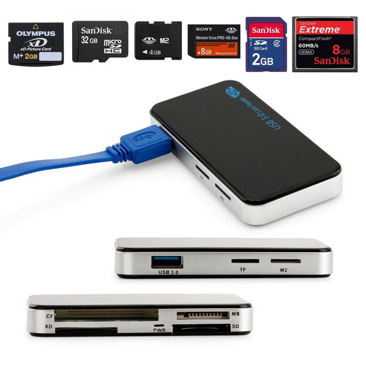 5Gbps USB 3.0 All in 1 Compact Flash Multi Card Reader CF Adapter Micro SD MS XD