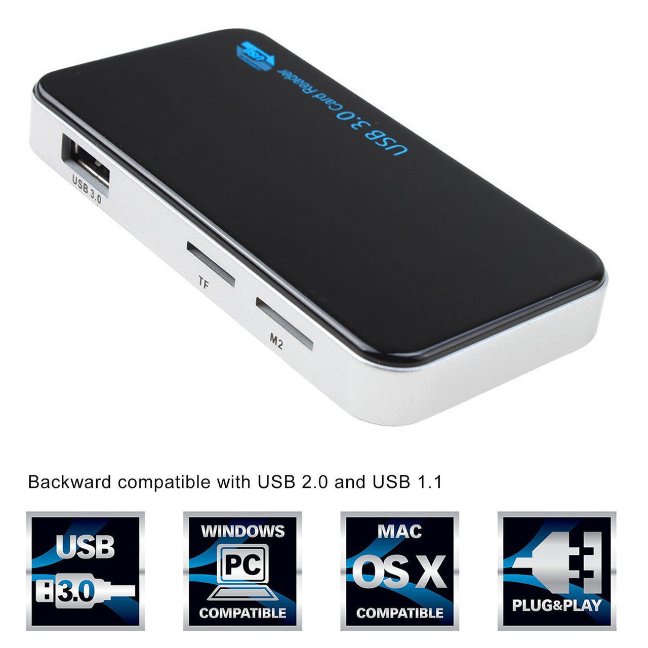 5Gbps USB 3.0 All in 1 Compact Flash Multi Card Reader CF Adapter Micro SD MS XD